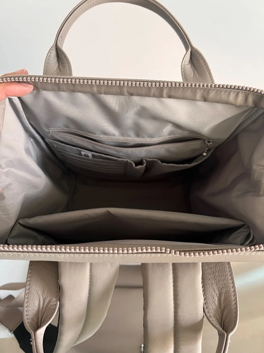 Baggalini Soho Backpack in Beige